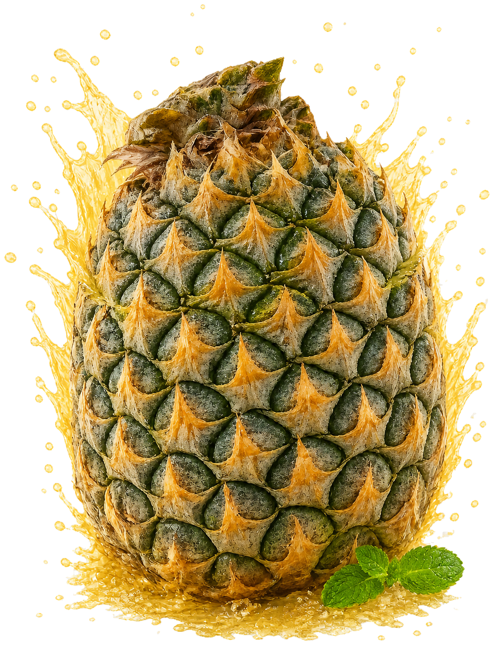 Closed pineapple frozen dessert product